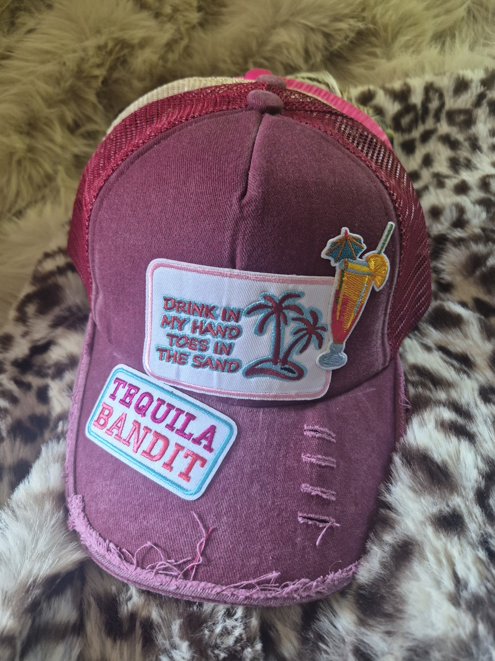 Tequila Bandit Pink Patch Trucker Hat